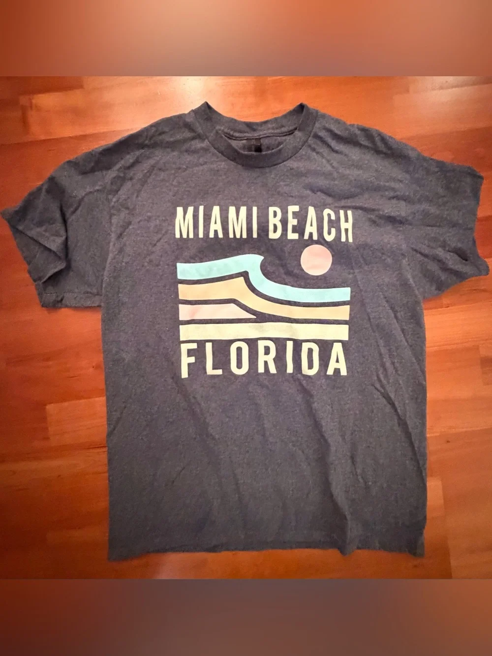 Miami Beach Florida Graphic Tee - Blue/Gray